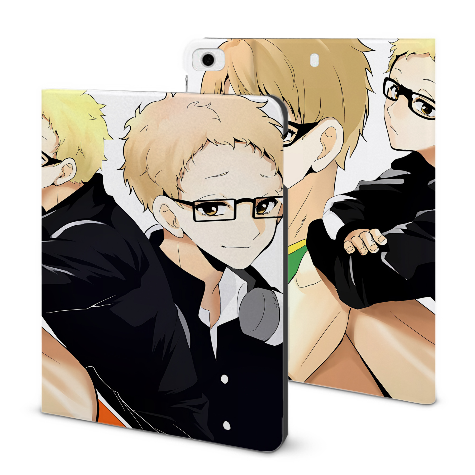 （画像用） ハイキュー!! Haikyu!! IPad ケース ブック型 PUレザー TPU 耐衝撃 軽量 薄型 ペン収納なし 全面保護 IPad 各モデル対応